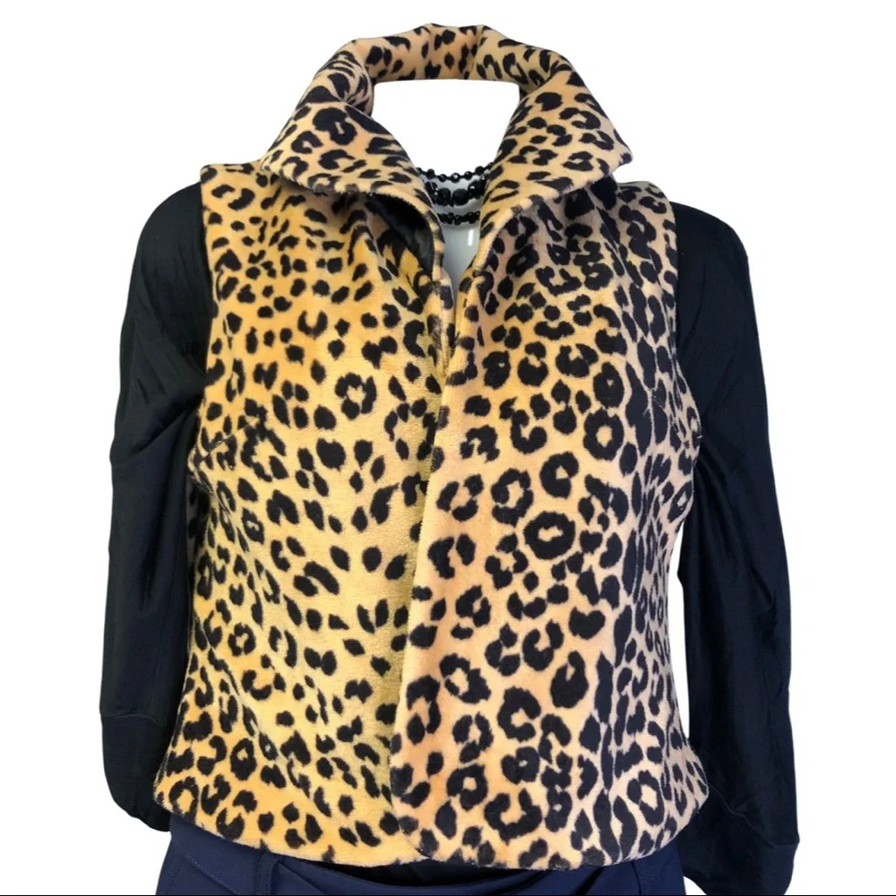 Ethyl women open front cropped Cardi sleeveless jacket sz mediums - Picture 1 of 5